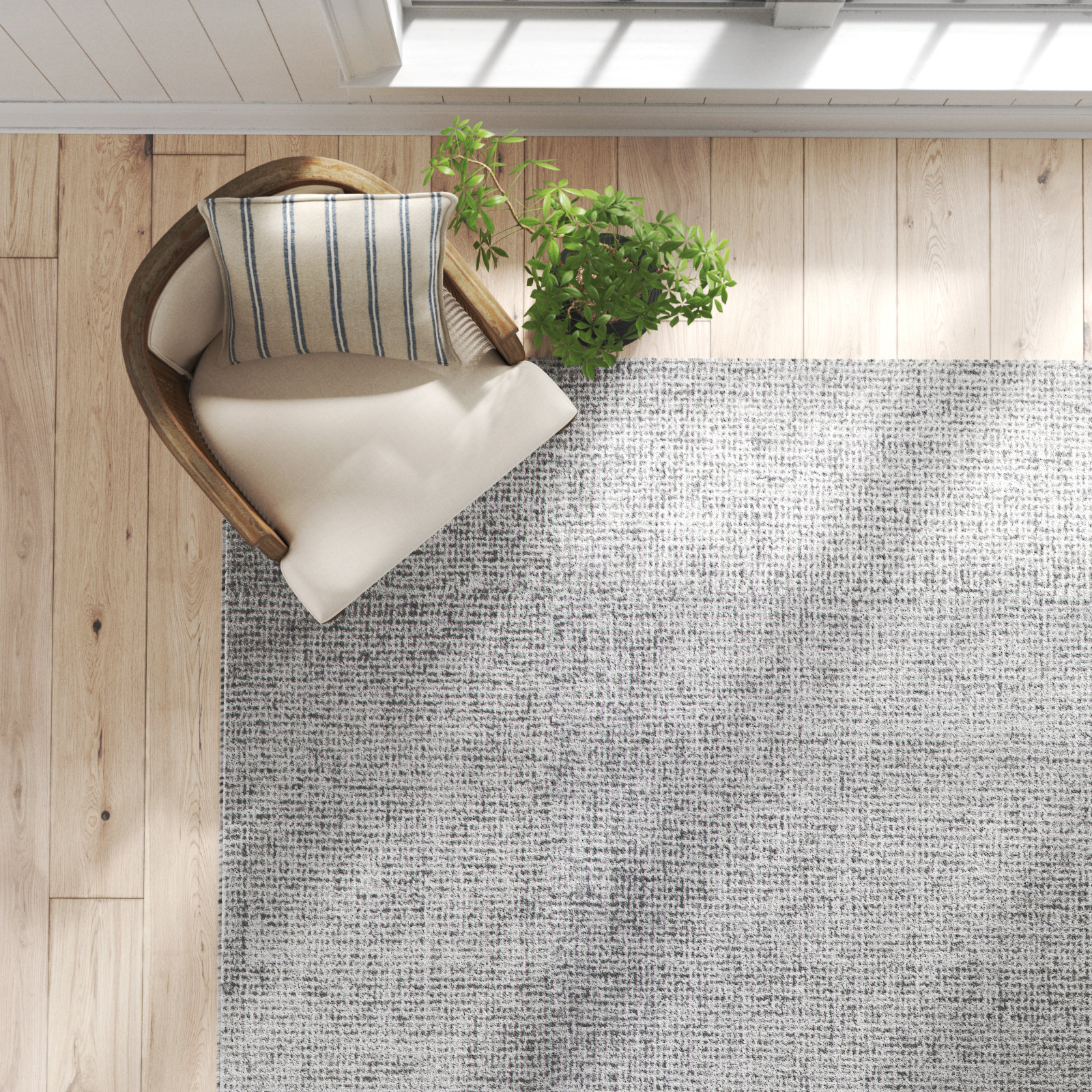 Britley Hand Tufted Wool Rug, Rectangle 5' x 8'