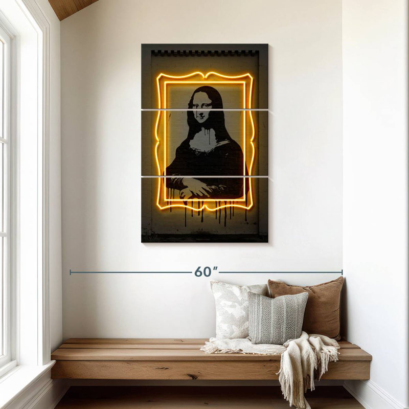 Leisha Mona Lisa illuminée, H 45 po x l 28 po