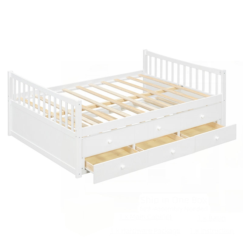 Daybed with Trundle and Drawers, Space and Style for Modern Homes, White