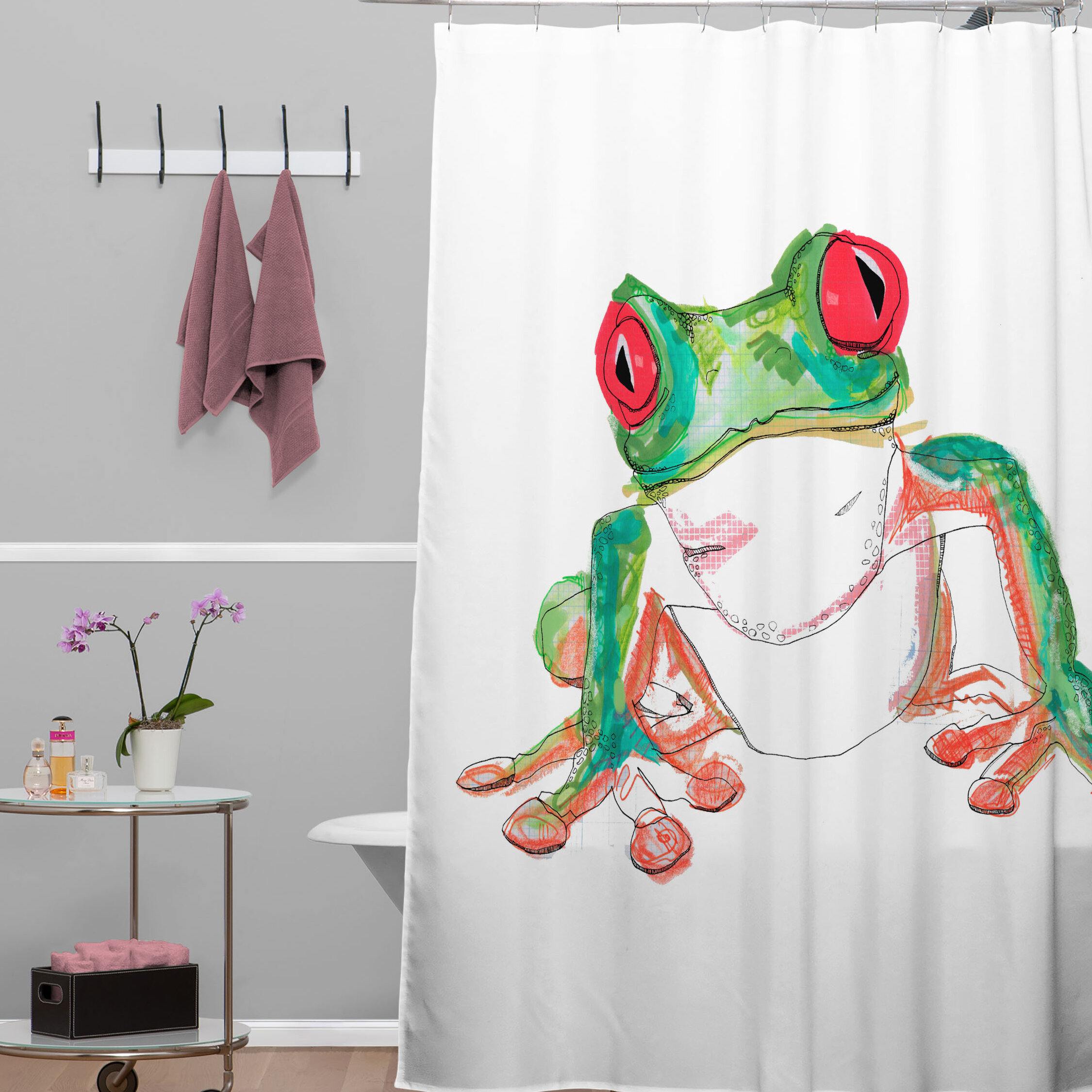 Frog - Shower Curtain - 71 x 74