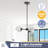 Stoll 3-Light Chandelier Matte Black with Opal Glass