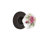 Rope Rosette with White Rose Porcelain Door Knob