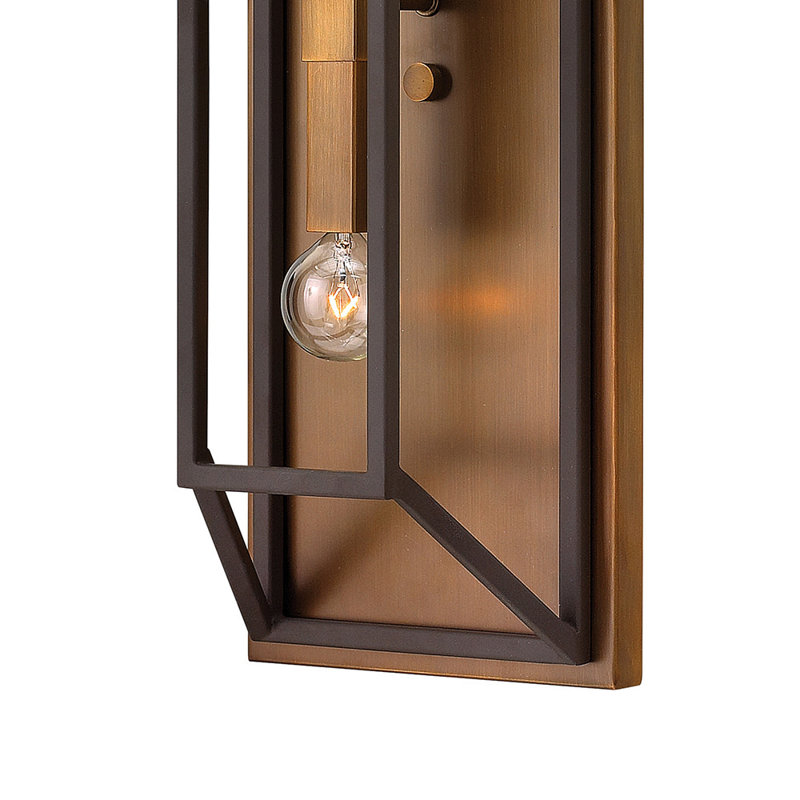 Applique murale minimaliste à deux lumières Fulton, Bronze