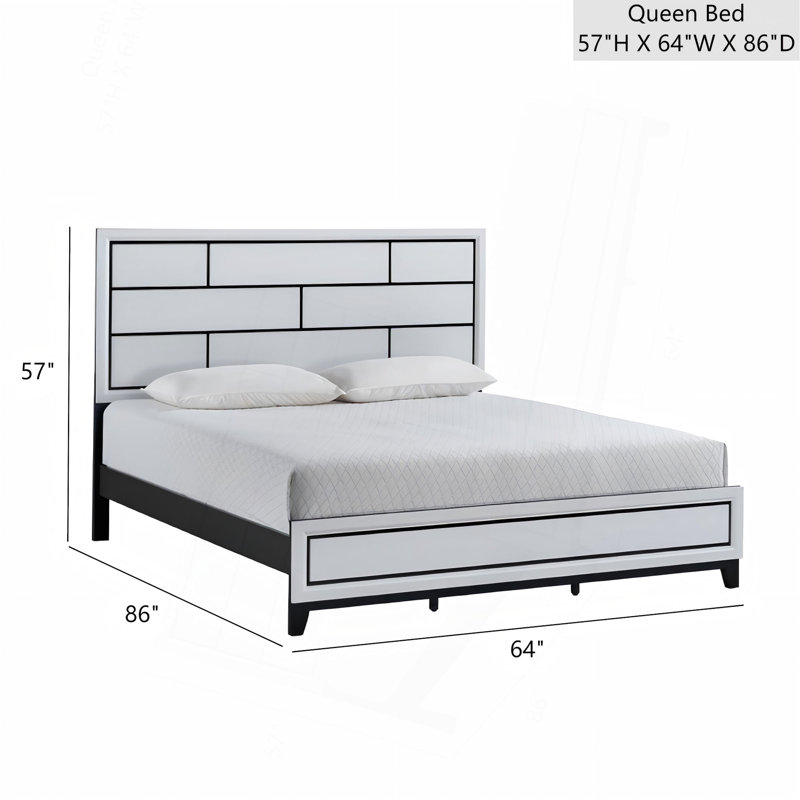 Grand lit (matelas non inclus), blanc