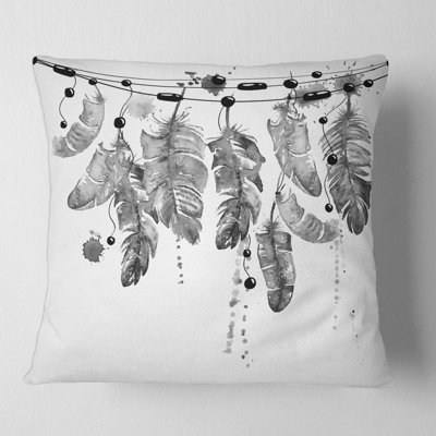 Coussin Hanging Bird Feathers - Bohemian & Eclectic