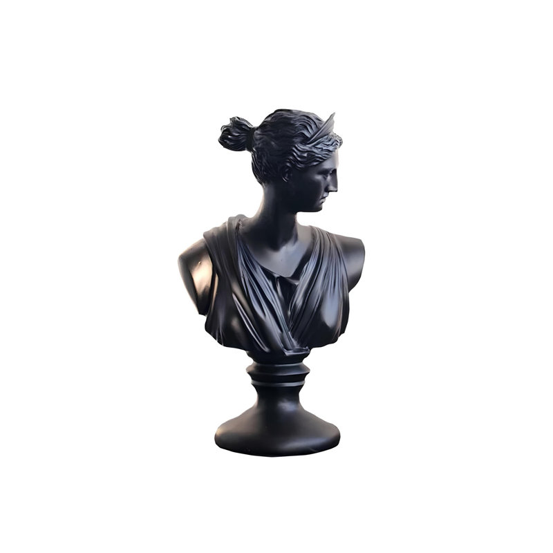 Élégant objet décoratif noir, 7,5 x 3,9 x 12,6 pouces | Fabrication 100% polyester durable | Accent parfait pour la décoration intérieure, le style moderne et une utilisation polyvalente dans les salons ou les bureaux