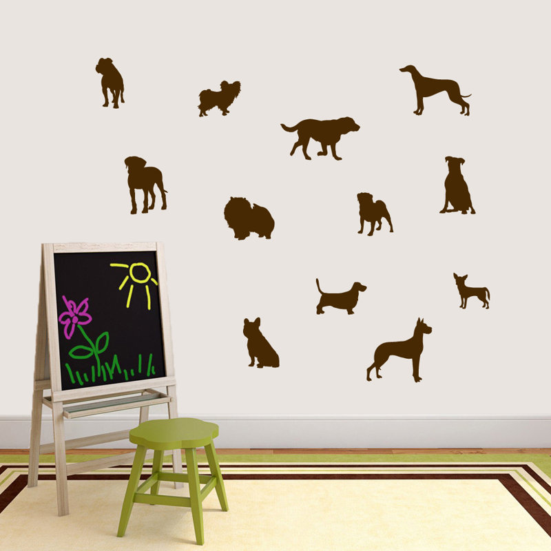 Adhésif décoratif chien, Brun