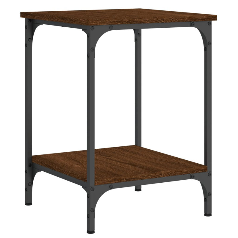 Naniouni Four Leg Coffee Table with Storage, Brown Oak