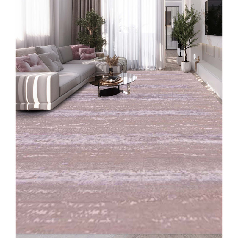 Area Rug in Rose/Light Gray, Rectangle 2' x 3'