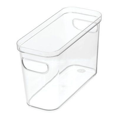 iDesign Crisp Fridge and Pantry Storage Organizer Bin with Handles, 10" x 4" x 6" - Clear