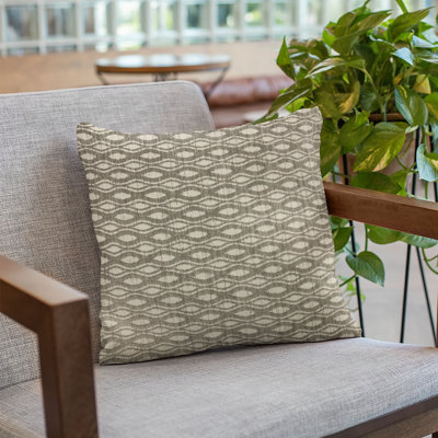 Bites Geometric Reversible Throw Pillow