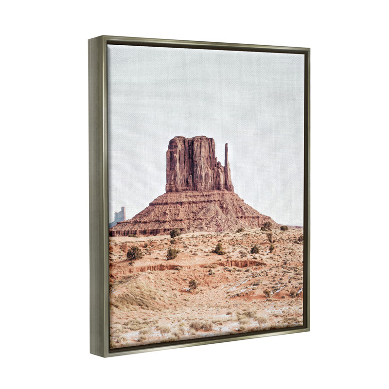 «Desert Mesa», photographie d'art encadrée sur toile flottante par Sissi et Seb, H 31 po x l 25 po x P 1,7 po
