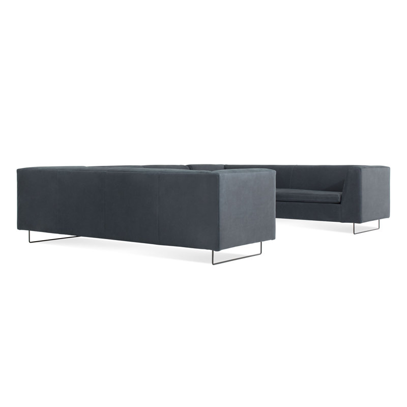 Bonnie And Clyde Sectional, Ink Genuine Leather