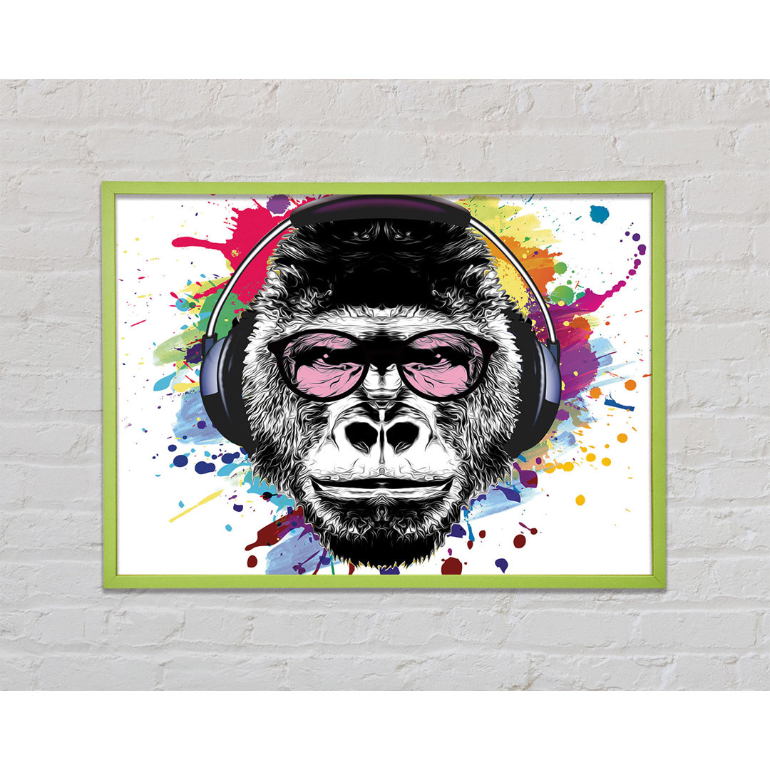 Chebeague Gorilla Glasses Paint Splatter - Einzelner Bilderrahmen Kunstdrucke