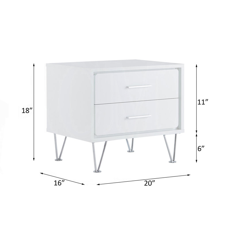 Table d'appoint ACME Deoss, Blanc