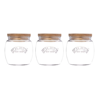 Kilner Universal 3 Piece Storage Jar Set 0.85L