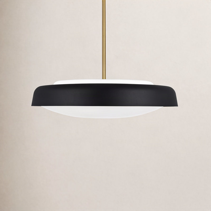 Draper 3 Light Steel Dimmable Pendant, Midnight Black