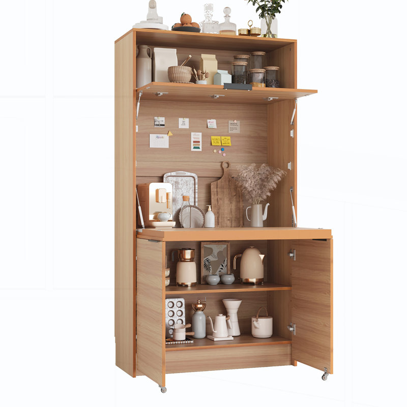 Armoire de rangement avec tablette réglable, Naturel