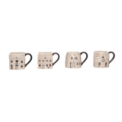 Ensemble de 4 tasses en céramique Nordic Cabin
