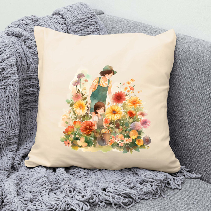 Throw Pillow, 18"H x 18"W