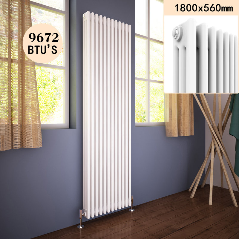 Hayden Vertical Traditional Colosseum Radiator, 180cm H x 56cm W x 10cm D