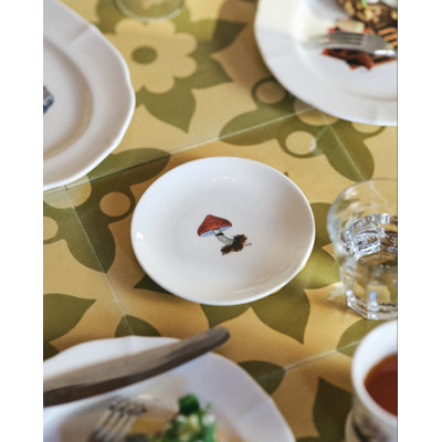 Assiette 5 po Thibaud Herem Objet (champignon rouge)