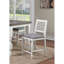 Chaises de salle à manger à hauteur de comptoir 2 pièces, gris blanc antique rustique, bois massif, coussins en tissu gris, pieds tournés, chaises à dossier pour la maison, 2 pièces, Entice