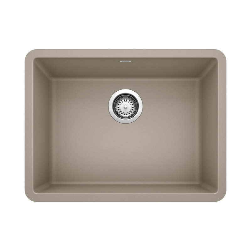 Precis SILGRANIT 24" L x 17.75" W Undermount Kitchen Sink, Truffle