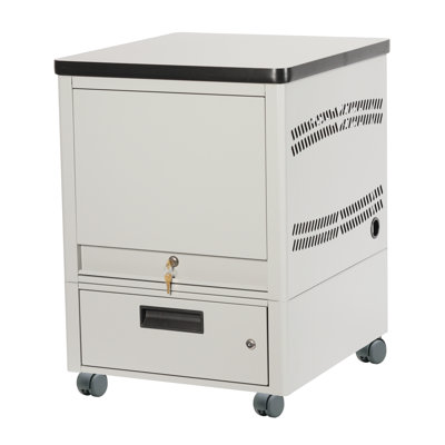 28.06'' H x 20.75'' W Laptop/Tablet Storage Cart with Wheels