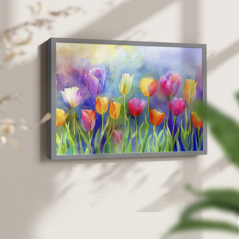 Série florale - XCIX - reproduction encadrée, H 8 po x l 10 po, Gris