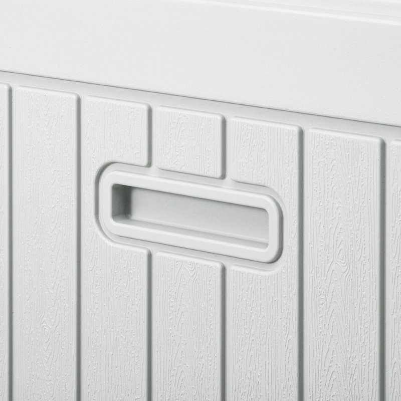 Edrosie Inc 69.6'' W 260 Gallons Water Resistant Resin Lockable Deck Box in White