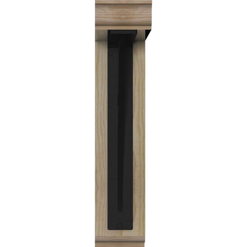 Triple support de fer Galveston, H 19 po x P 16 po, Sapin Douglas de l 4 po x T 2 po (sciage brut)