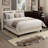White Teddy Velvet Bed Frame with 49" High Back Headboard - Upholstered Platform Bed with 12-Slat Support, Solid Wood Feet, No Box Spring Needed-565235232