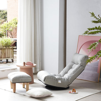 Multifunctional Reclining Chair With Linen Padding For Extra Comfort Adjustable Dormitory - Comfortable Linen, Metal Frame