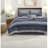 Premium Queen Bedding Sets, Microfiber Cotton Watercolor Stripe For Home