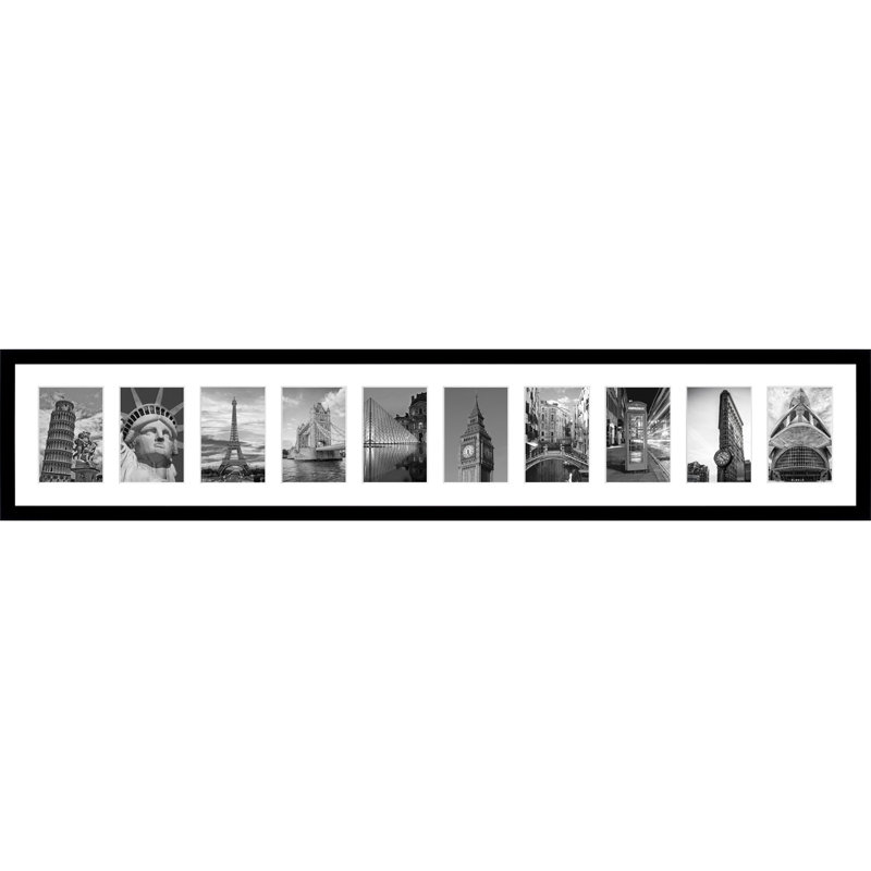 Lasheila Wood Picture Frame with Mat, Black