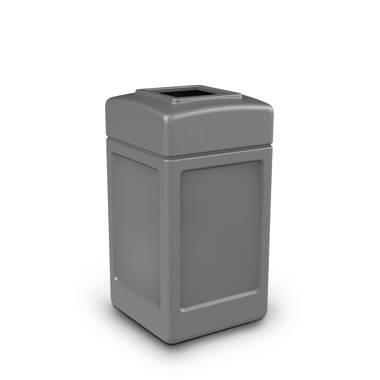 Suncast Metal Indoor Trash Can - 30 Gallon Black PC Lid / Silver PC Base  MTCIND3003 from Suncast - Acme Tools