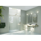Astro 56 - 60 in. x 78 in. Fully Frameless Glass Sliding Shower Door