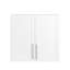Armoire de rangement murale empilable, P 11,81 po x l 31,50 po x H 29,92 po, blanche