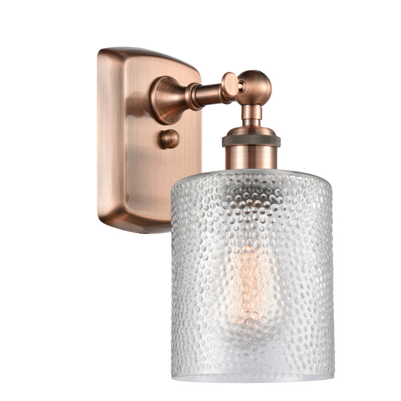 Leilani Dimmable Copper Vanity Sconce with Clear Shade