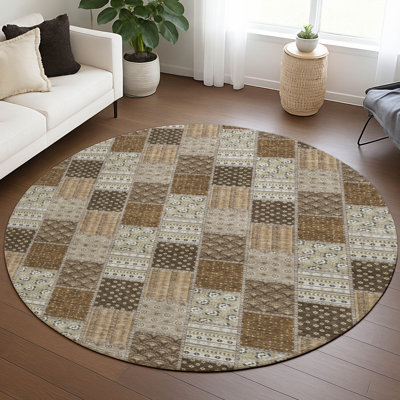 Machine Washable Indoor/Outdoor Chantille ACN2923 Americana Rug