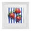 Art mural encadré - décoration murale en bouleau «baies en tissu rayé» de Kate Jarvik - cadre mat - salon, cuisine et salle de bain - 16 x 16-130678044