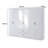 White 6 Door 2 Drawer Mirrored Wardrobe With Chrome Handles