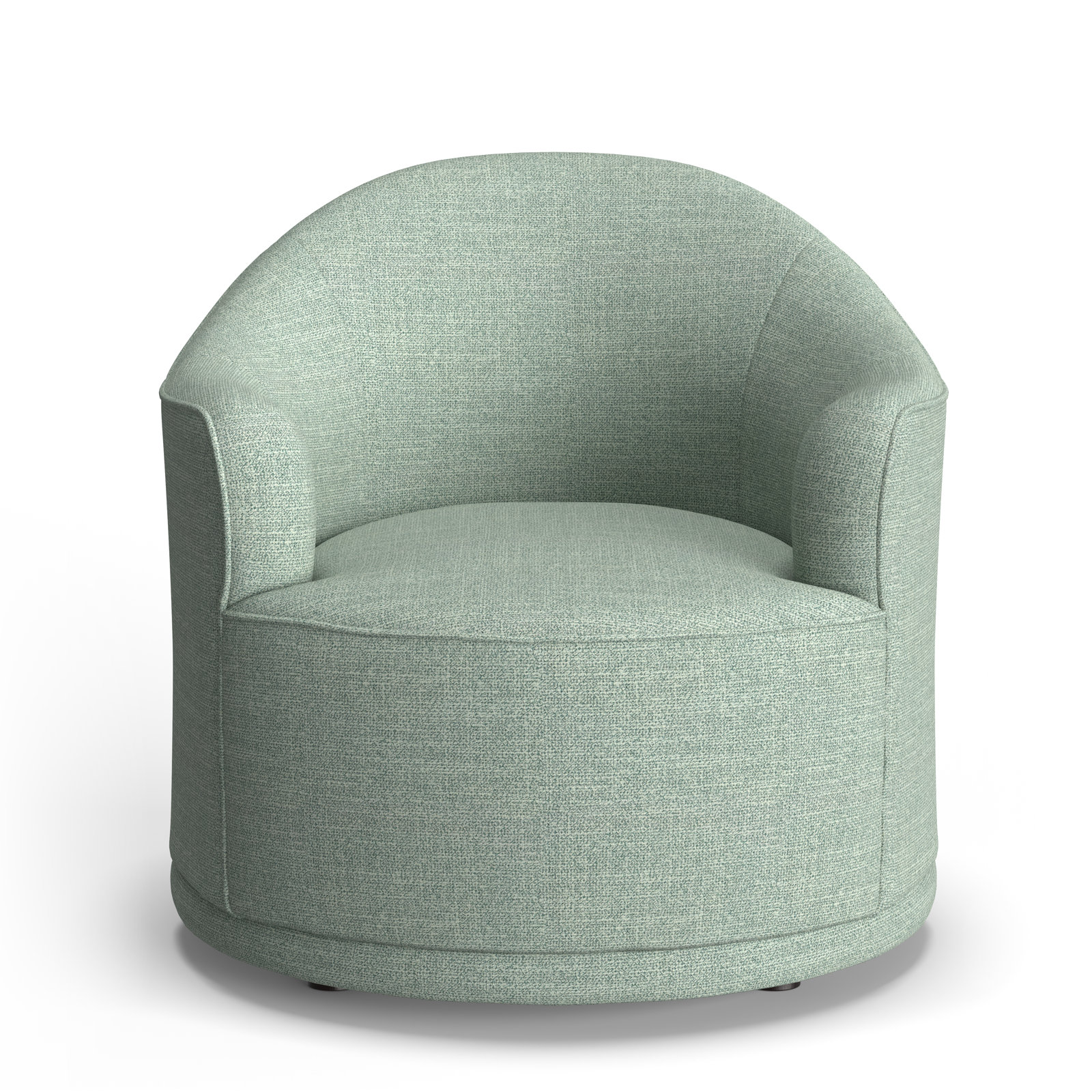 Upholstered Swivel Barrel Chair, Capri Performance Weave