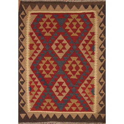Reversible Wool Kilim Oriental Area Rug 3x5