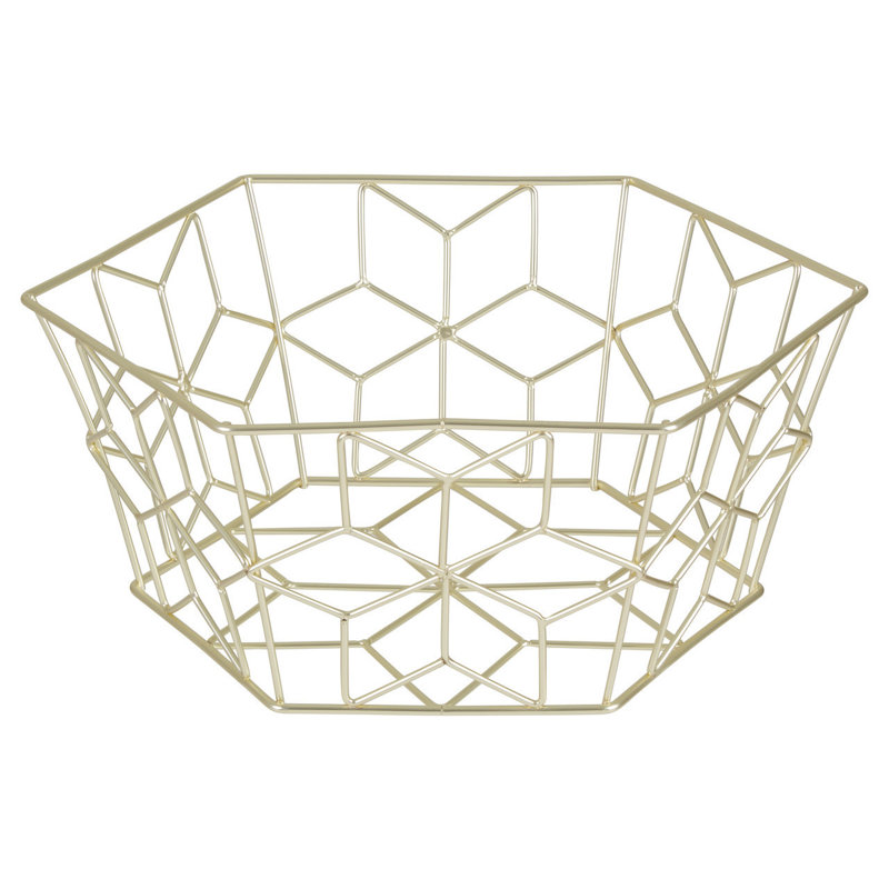 17 Stories Decorative Basket, Gold