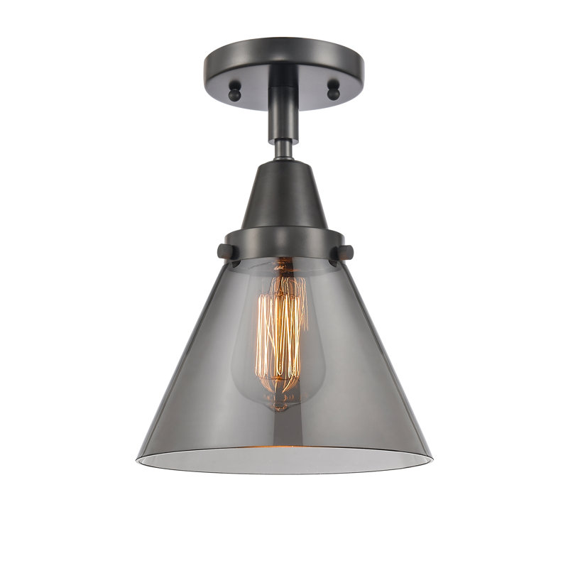 Plafonnier en verre, Ampoule non incluse, Oui, Noir mat