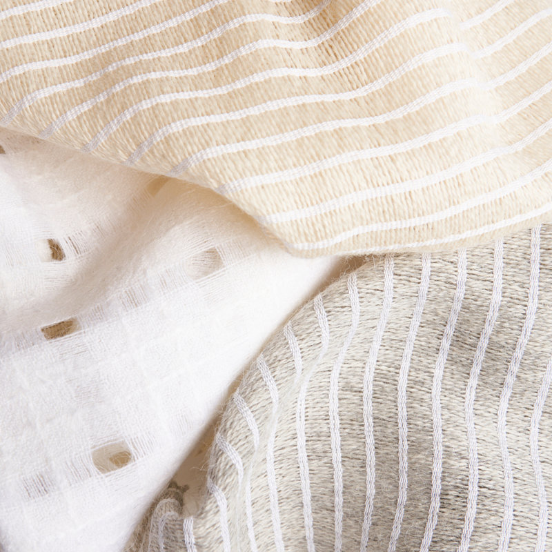 Schumacher x Patterson Flynn Wren Alpaca Sheer Fabric, Ivory