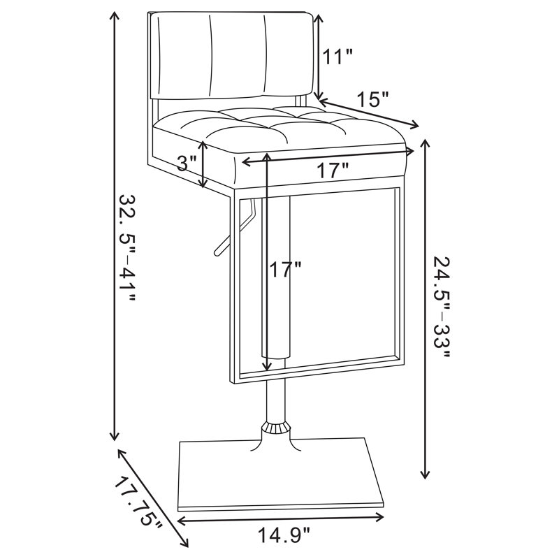 Tabouret de bar rotatif à hauteur ajustable avec structure en métal Kinnear, Blanc