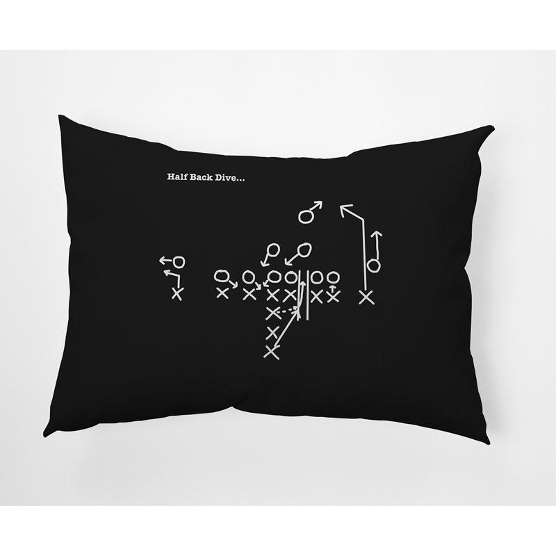 Outdoor Reversible Throw Pillow, Black